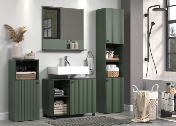 Badezimmer Kommode Feliz in gr�n Badschrank 40 x 95 cm