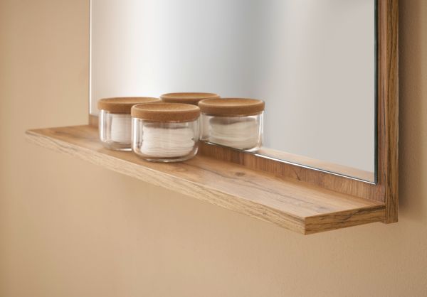 Badm�bel Set 2-teilig Center in grau matt und Wotan Eiche Badkombination 60 cm