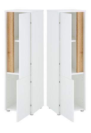 Badm�bel Set 4-teilig Center in wei� und Wotan Eiche Badkombination 168 cm
