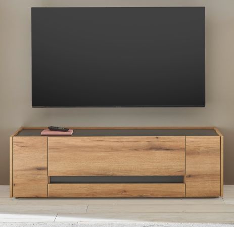 TV-Lowboard Center in Evoke Eiche und grau TV-Unterteil 140 cm