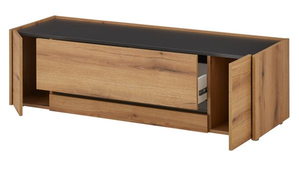 TV-Lowboard Center in Evoke Eiche und grau TV-Unterteil 140 cm
