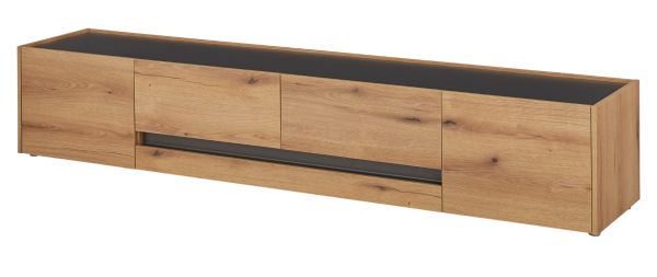 TV-Lowboard Center in Evoke Eiche und grau TV Unterteil 223 cm TV-Board XL