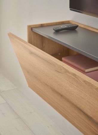 TV-Lowboard Center in Evoke Eiche und grau TV-Unterteil h�ngend 150 cm H�ngeschrank