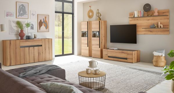Sideboard Center in Evoke Eiche und grau Kommode 170 x 87 cm