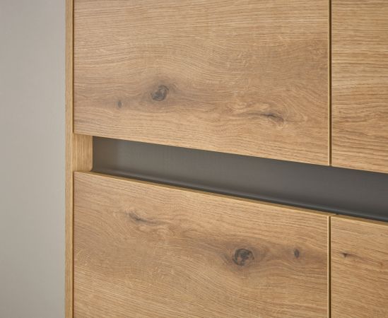 Highboard Center in Evoke Eiche und grau Kommode 100 x 120 cm