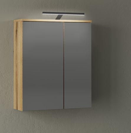 Badezimmer Spiegelschrank Torsby in Evoke Eiche Badschrank 2-t�rig 60 x 70 cm