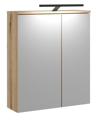 Badezimmer Spiegelschrank Torsby in Evoke Eiche Badschrank 2-t�rig 60 x 70 cm