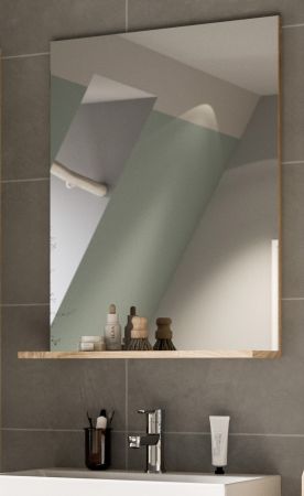 Badezimmer Spiegel Mambo in Sonoma Eiche Badspiegel mit Ablage 60 x 79 cm