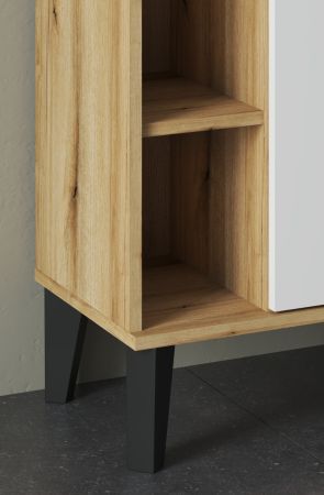 Badezimmer Kommode Torsby in wei� und Evoke Eiche Badkommode 51 x 90 cm