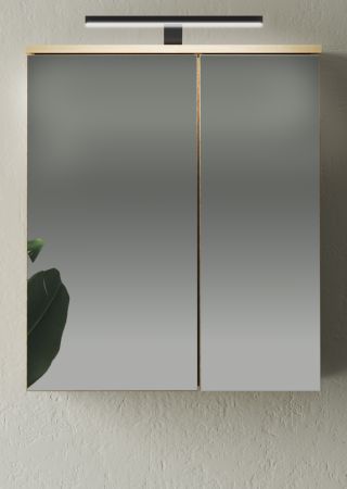Badezimmer Spiegelschrank Torsby in Evoke Eiche Badschrank 2-t�rig 60 x 70 cm