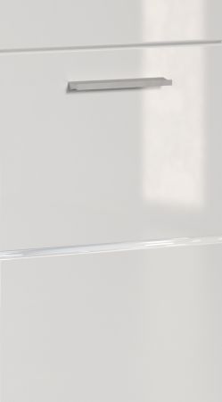 Badezimmer Hochschrank Shawn in wei� Hochglanz Badschrank 74 x 191 cm