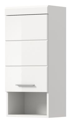 Badezimmer H�ngeschrank Shawn in wei� Hochglanz Badschrank h�ngend 37 x 79 cm