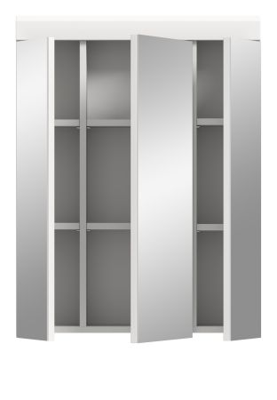 Badezimmer Spiegelschrank Shawn in wei� Hochglanz Badschrank 3-t�rig 60 x 79 cm
