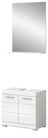 Badm�bel Set 2-teilig Shawn in wei� Hochglanz Badkombination 60 x 191 cm