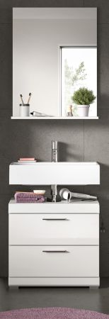 Badm�bel Set 2-teilig Shawn in wei� Hochglanz Badkombination 60 x 191 cm