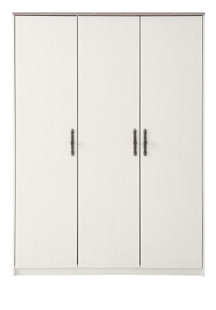 Kleiderschrank Emma in wei� Pinie Landhaus Dreht�renschrank 3-t�rig 138 x 192 cm, Soft-Close