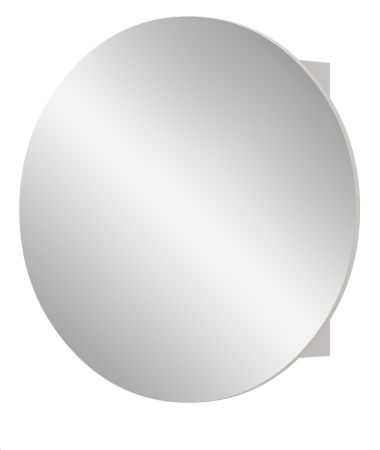 Spiegelschrank Relief in wei� Flur Spiegel mit Stauraum rund, Soft-Close