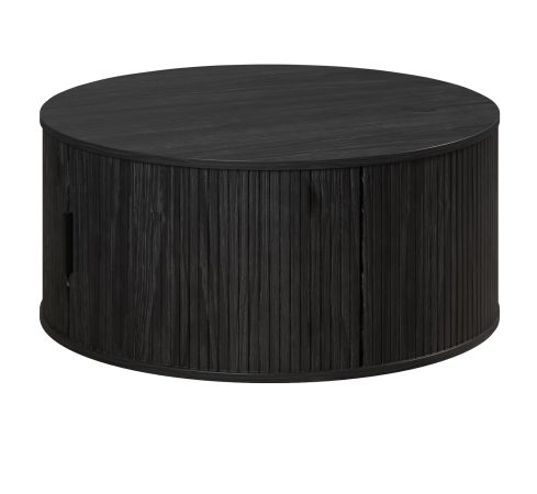 Couchtisch Torus in Esche schwarz Beistelltisch rund 80 cm