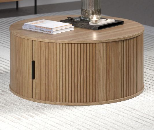 Couchtisch Torus in Eiche Beistelltisch rund 80 cm