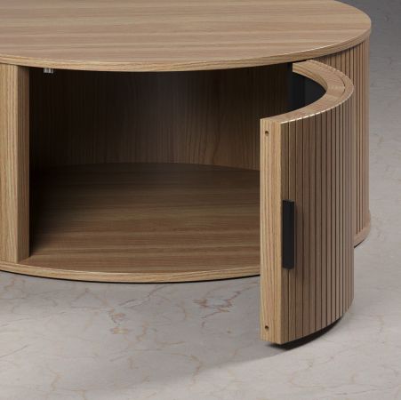 Couchtisch Torus in Eiche Beistelltisch rund 80 cm