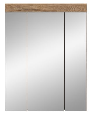 Badezimmer Spiegelschrank Willow in Nox Eiche Badschrank 3-t�rig 60 x 79 cm
