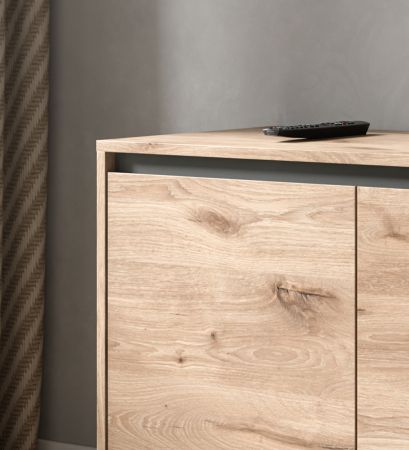 TV-Lowboard Delio in Viking Eiche TV Unterschrank 184 cm, mit Soft-Close und Komforth�he