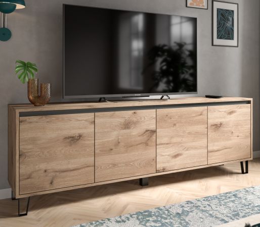 TV-Lowboard Delio in Viking Eiche TV Unterschrank 184 cm, mit Soft-Close und Komforth�he