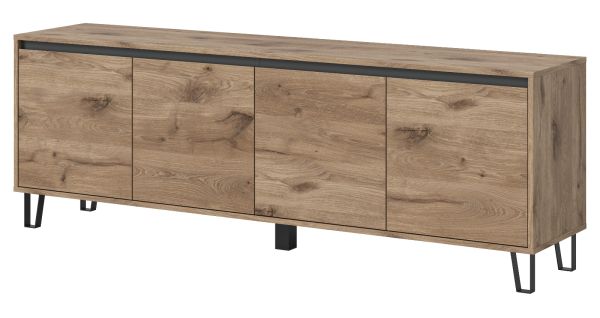 TV-Lowboard Delio in Viking Eiche TV Unterschrank 184 cm, mit Soft-Close und Komforth�he