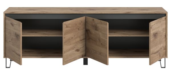 TV-Lowboard Delio in Viking Eiche TV Unterschrank 184 cm, mit Soft-Close und Komforth�he
