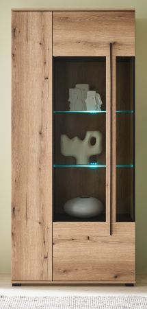 Vitrinenschrank Design-D in Evoke Eiche Vitrine 90 x 200 cm
