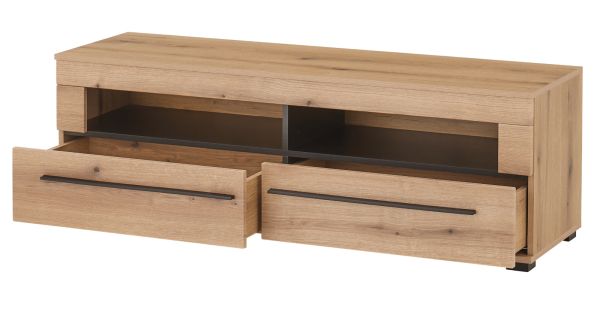 TV-Lowboard Design-D in Evoke Eiche TV Unterteil 140 cm, mit Soft-Close