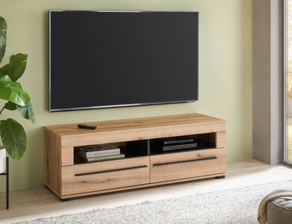 TV-Lowboard Design-D in Evoke Eiche TV Unterteil 140 cm, mit Soft-Close