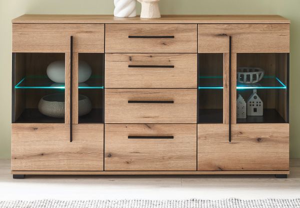 Sideboard Design-D in Evoke Eiche Kommode 150 cm, mit Soft-Close