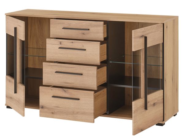 Sideboard Design-D in Evoke Eiche Kommode 150 cm, mit Soft-Close