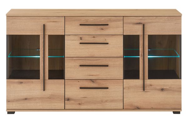 Sideboard Design-D in Evoke Eiche Kommode 150 cm, mit Soft-Close