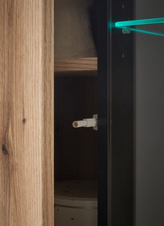Wohnwand Design-D in Evoke Eiche Wohnkombination Set 4-teilig 340 cm, mit Soft-Close