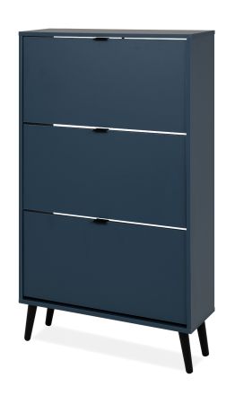 Schuhschrank Aldan in Blau, Schuhkipper 70 x 125 cm