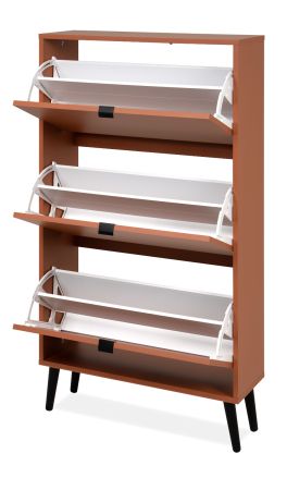 Schuhschrank Aldan in Terracotta Schuhkipper 70 x 125 cm