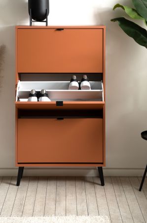 Schuhschrank Aldan in Terracotta Schuhkipper 70 x 125 cm