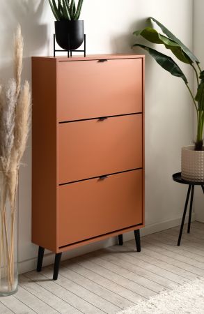 Schuhschrank Aldan in Terracotta Schuhkipper 70 x 125 cm