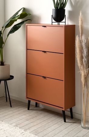 Schuhschrank Aldan in Terracotta Schuhkipper 70 x 125 cm