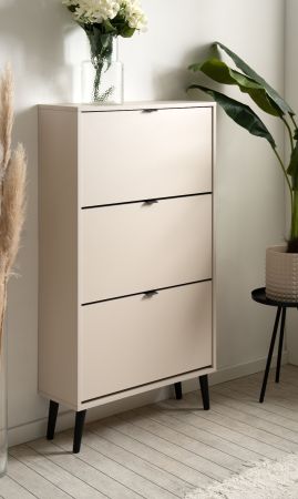 Schuhschrank Aldan in Samt, Schuhkipper 70 x 125 cm