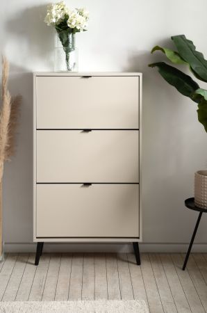 Schuhschrank Aldan in Samt, Schuhkipper 70 x 125 cm