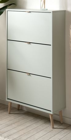 Schuhschrank Aldan Pastellgr�n Schuhkipper 70 x 125 cm
