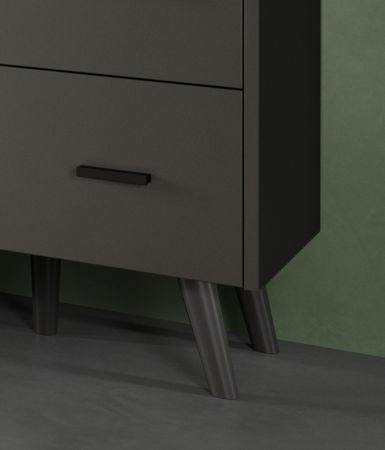 Kommode Madea in grau matt Highboard 84 x 114 cm