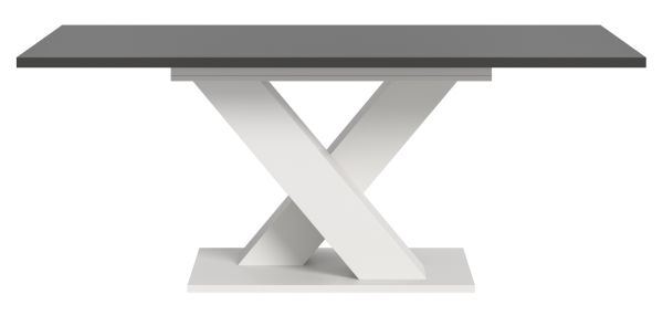 Esstisch Home-X in grau und wei� Tisch ausziehbar 150 - 190 cm