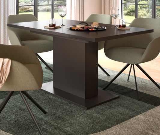 Esstisch Home-X in grau Tisch ausziehbar 150 - 190 cm