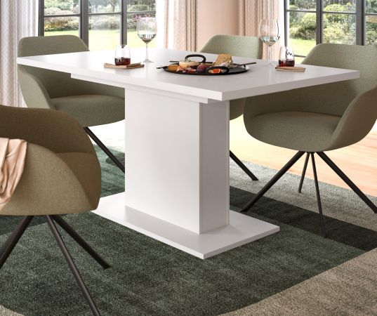 Esstisch Home-X in wei� Tisch ausziehbar 150 - 190 cm