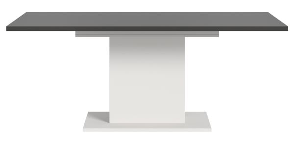 Esstisch Home-X in grau und wei� Tisch ausziehbar 150 - 190 cm