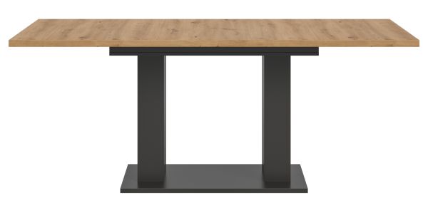 Esstisch Home-X in Artisan Eiche und grau Tisch ausziehbar 150 - 190 cm